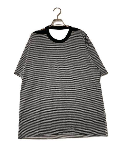 Curensology（カレンソロジー）Curensology (カレンソロジー) INSCRIRE (アンスクリア) アンスクリア 2way Tシャツ グレー×ブラック サイズ:Mの古着・服飾アイテム