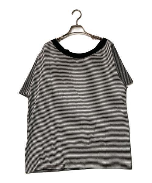Curensology（カレンソロジー）Curensology (カレンソロジー) INSCRIRE (アンスクリア) アンスクリア 2way Tシャツ グレー×ブラック サイズ:Mの古着・服飾アイテム
