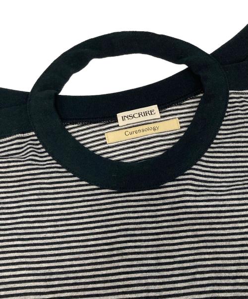 Curensology（カレンソロジー）Curensology (カレンソロジー) INSCRIRE (アンスクリア) アンスクリア 2way Tシャツ グレー×ブラック サイズ:Mの古着・服飾アイテム