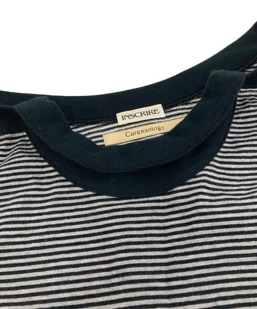 Curensology（カレンソロジー）Curensology (カレンソロジー) INSCRIRE (アンスクリア) アンスクリア 2way Tシャツ グレー×ブラック サイズ:Mの古着・服飾アイテム