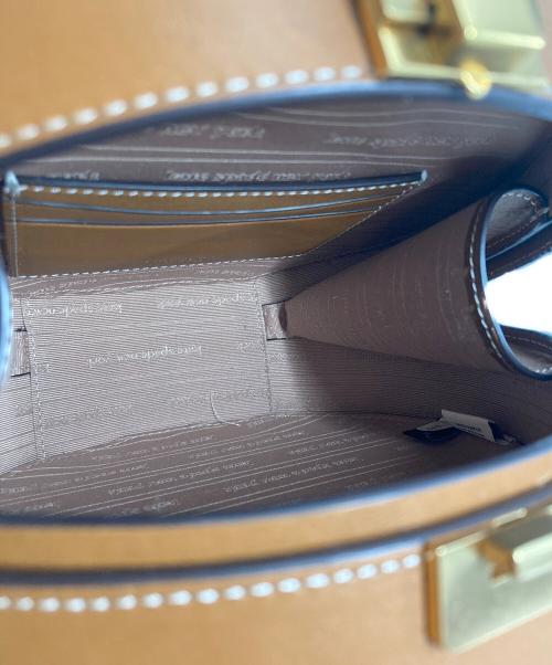 Kate Spade（ケイトスペード）Kate Spade (ケイトスペード) レオパードニードルポイント ハンドバッグ ブラウンの古着・服飾アイテム