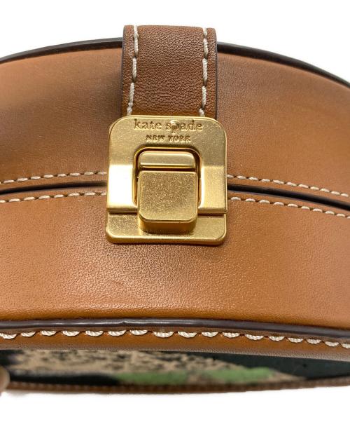 Kate Spade（ケイトスペード）Kate Spade (ケイトスペード) レオパードニードルポイント ハンドバッグ ブラウンの古着・服飾アイテム