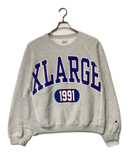 Champion（チャンピオン）Champion (チャンピオン) X-LARGE (エクストララージ) ロゴスウェット グレー サイズ:Lの古着・服飾アイテム