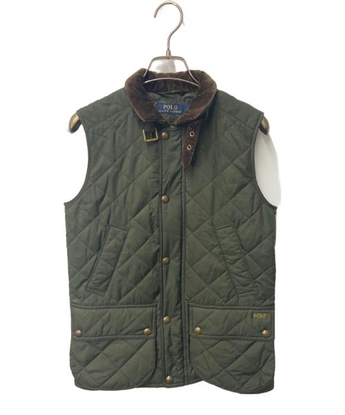 POLO RALPH LAUREN（ポロ・ラルフローレン）POLO RALPH LAUREN (ポロ・ラルフローレン) キルティングベスト カーキ サイズ:XSの古着・服飾アイテム