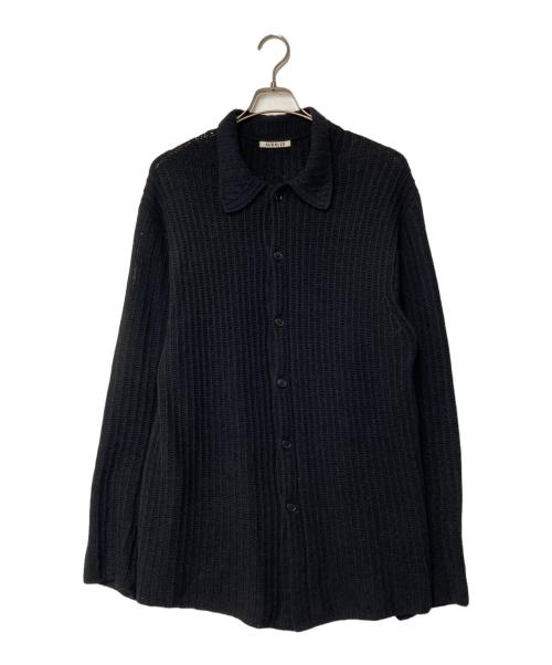 AURALEE（オーラリー）AURALEE (オーラリー) BRUSHED COTTON WOOL RIB KNIT SHIRT ブラック サイズ:3の古着・服飾アイテム