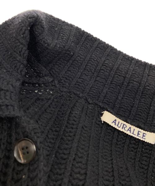 AURALEE（オーラリー）AURALEE (オーラリー) BRUSHED COTTON WOOL RIB KNIT SHIRT ブラック サイズ:3の古着・服飾アイテム