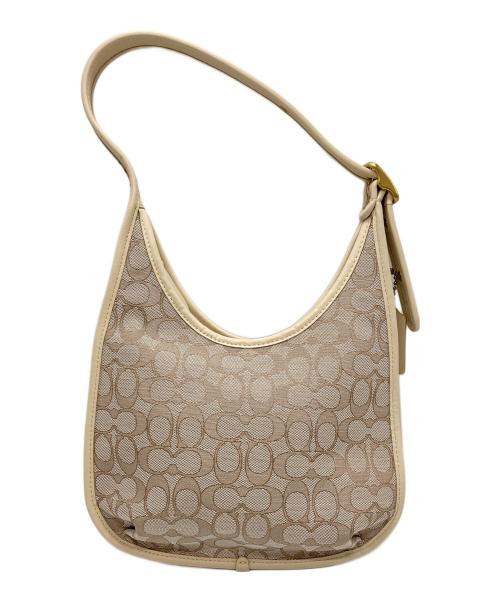 COACH（コーチ）COACH (コーチ) シグネチャー ワンショルダーバッグ ベージュの古着・服飾アイテム