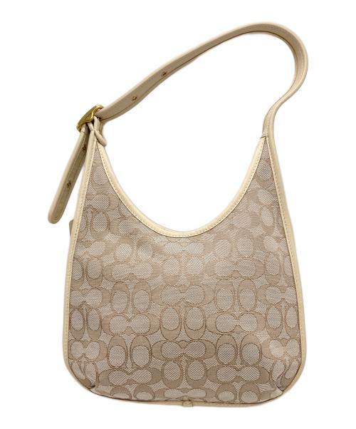 COACH（コーチ）COACH (コーチ) シグネチャー ワンショルダーバッグ ベージュの古着・服飾アイテム