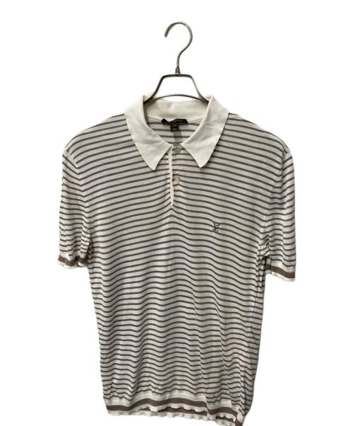 LOUIS VUITTON（ルイ ヴィトン）LOUIS VUITTON (ルイ ヴィトン) ボーダーポロシャツ ベージュ サイズ:Mの古着・服飾アイテム