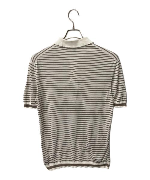 LOUIS VUITTON（ルイ ヴィトン）LOUIS VUITTON (ルイ ヴィトン) ボーダーポロシャツ ベージュ サイズ:Mの古着・服飾アイテム