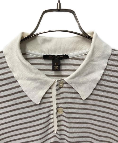 LOUIS VUITTON（ルイ ヴィトン）LOUIS VUITTON (ルイ ヴィトン) ボーダーポロシャツ ベージュ サイズ:Mの古着・服飾アイテム