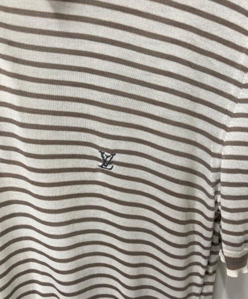 LOUIS VUITTON（ルイ ヴィトン）LOUIS VUITTON (ルイ ヴィトン) ボーダーポロシャツ ベージュ サイズ:Mの古着・服飾アイテム