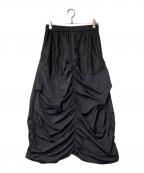 BASE CALMベースカルム）の古着「Gather Skirt」｜ブラック