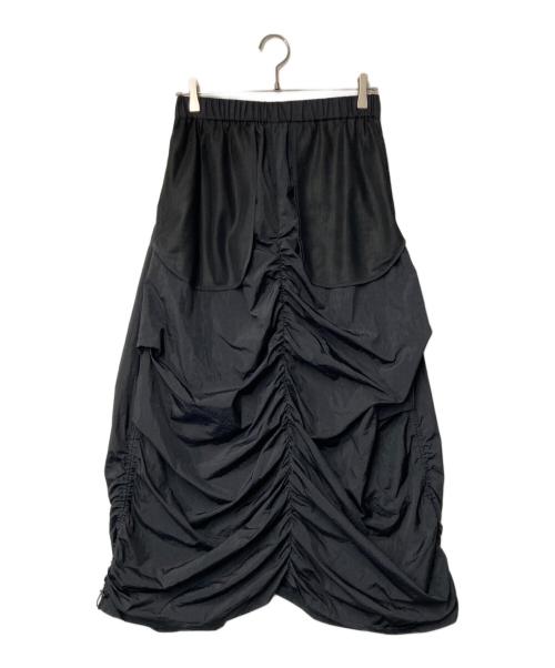 BASE CALM（ベースカルム）BASE CALM (ベースカルム) Gather Skirt ブラック サイズ:1の古着・服飾アイテム