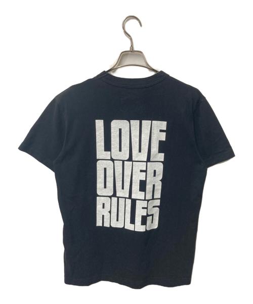 sacai（サカイ）sacai (サカイ) LOVE OVER BLUES コットン バックプリント 半袖Ｔシャツ ブラック サイズ:1の古着・服飾アイテム