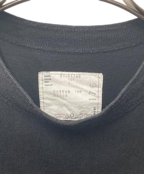 sacai（サカイ）sacai (サカイ) LOVE OVER BLUES コットン バックプリント 半袖Ｔシャツ ブラック サイズ:1の古着・服飾アイテム