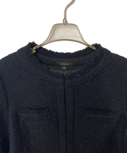 TOCCA（トッカ）TOCCA (トッカ) PUZZLE ノーカラージャケット ネイビー サイズ:Mの古着・服飾アイテム