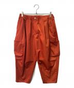 TIGHTBOOTH PRODUCTIONタイトブースプロダクション）の古着「SEERSUCKER BALLOON PANTS」｜オレンジ
