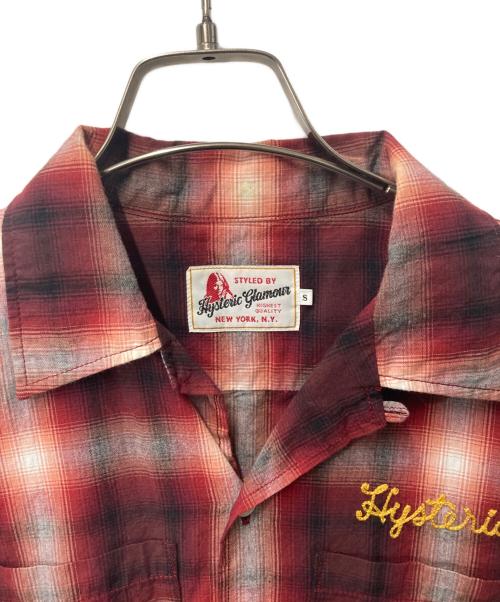 Hysteric Glamour（ヒステリックグラマー）Hysteric Glamour (ヒステリックグラマー) オンブレチェックシャツ レッド サイズ:Sの古着・服飾アイテム