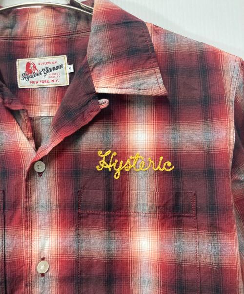 Hysteric Glamour（ヒステリックグラマー）Hysteric Glamour (ヒステリックグラマー) オンブレチェックシャツ レッド サイズ:Sの古着・服飾アイテム