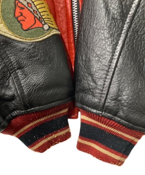 INDIAN MOTORCYCLE（インディアンモーターサイクル）INDIAN MOTORCYCLE (インディアンモーターサイクル) レザージャケット レッド×ブラック サイズ:36の古着・服飾アイテム