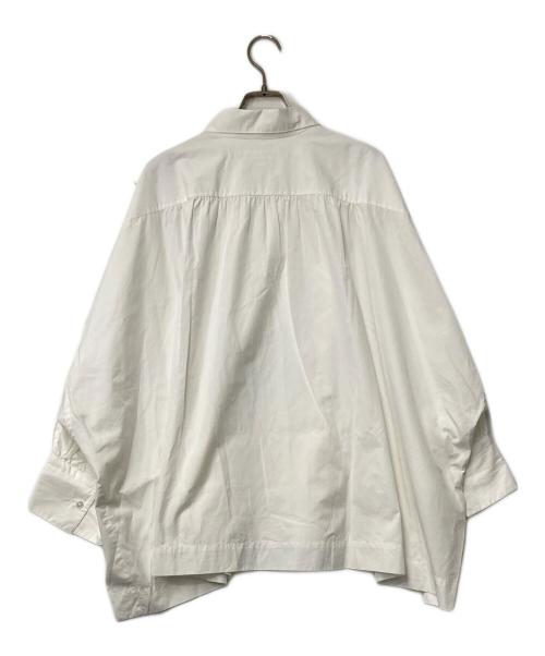 YLEVE（イレーヴ）YLEVE (イレーヴ) BOURRIENNE (ブリエンヌ) コットンタイプライター ポンチョ シャツ ホワイト サイズ:1の古着・服飾アイテム