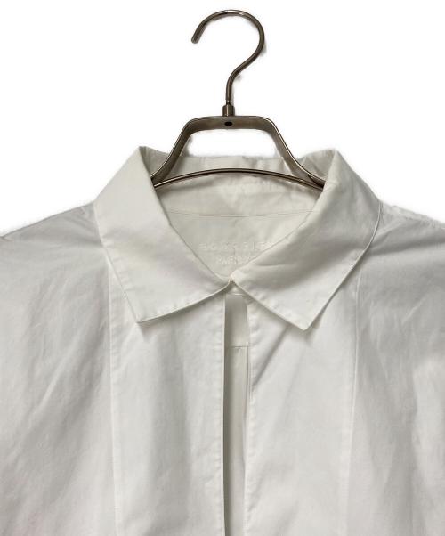 YLEVE（イレーヴ）YLEVE (イレーヴ) BOURRIENNE (ブリエンヌ) コットンタイプライター ポンチョ シャツ ホワイト サイズ:1の古着・服飾アイテム
