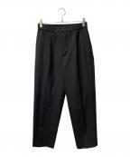 ATONエイトン）の古着「WOOL TROPICAL WIDE EASY PANTS」｜ブラック