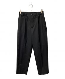 ATON（エイトン）の古着「WOOL TROPICAL WIDE EASY PANTS」｜ブラック