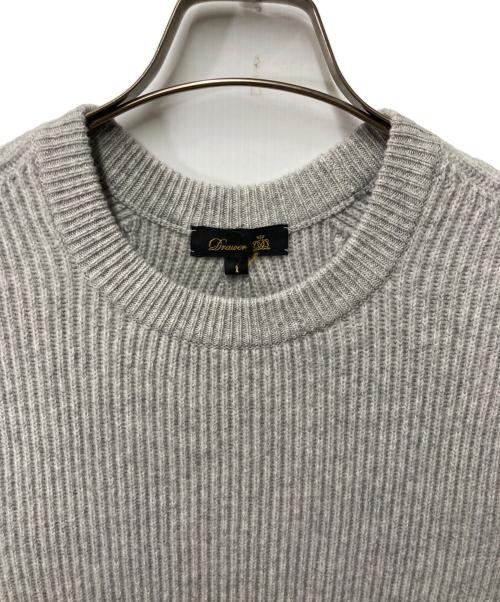 DRAWER（ドゥロワー）Drawer (ドゥロワー) 9G畦編みノースリーブニットワンピース グレー サイズ:1の古着・服飾アイテム