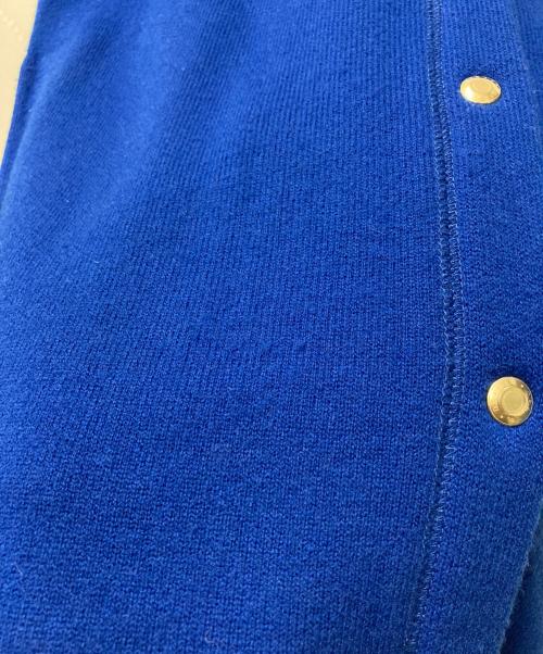 DRAWER（ドゥロワー）Drawer (ドゥロワー) ウールカシミヤロングカーディガン ブルー サイズ:Freeの古着・服飾アイテム