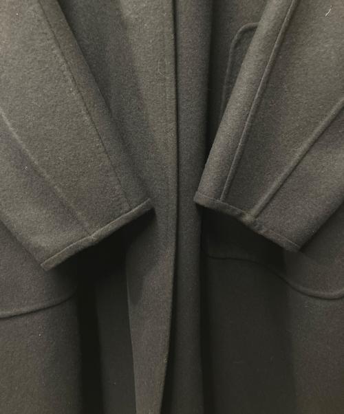 DRAWER（ドゥロワー）Drawer (ドゥロワー) リバーノーカラーコート ブラック サイズ:34の古着・服飾アイテム