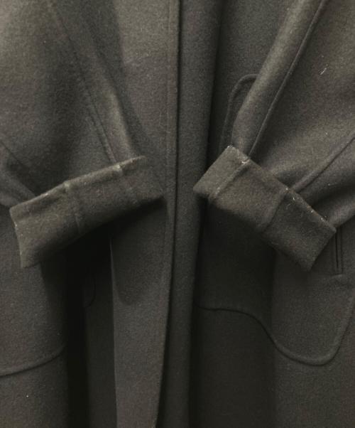 DRAWER（ドゥロワー）Drawer (ドゥロワー) リバーノーカラーコート ブラック サイズ:34の古着・服飾アイテム