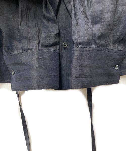 LOEWE（ロエベ）LOEWE (ロエベ) リネンシルクアナグラムパジャマシャツ ネイビー サイズ:38の古着・服飾アイテム