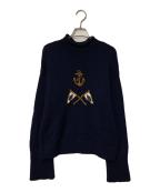 POLO RALPH LAURENポロ・ラルフローレン）の古着「ハイネックニット」｜ネイビー