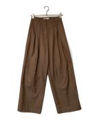 TODAYFULトゥデイフル）の古着「Houndstooth Wool Trousers」｜ブラウン