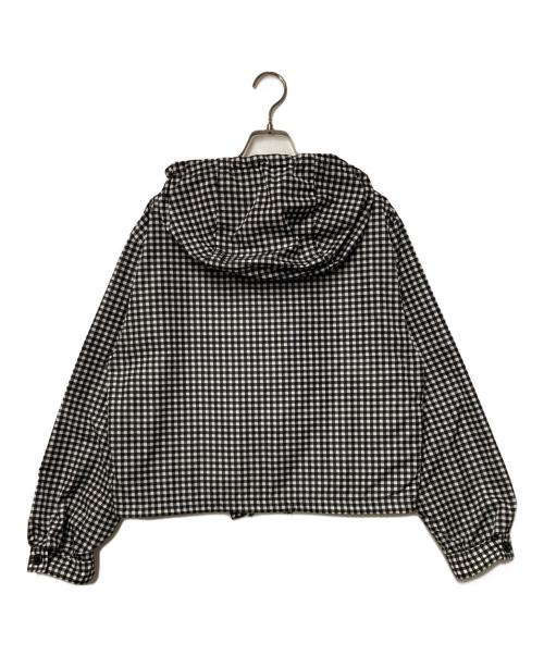 PRADA（プラダ）PRADA (プラダ) ギンガムチェック柄フリルブルゾン ホワイト×ブラック サイズ:36の古着・服飾アイテム
