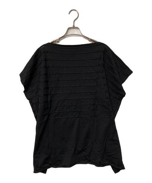 me ISSEY MIYAKE（ミーイッセイ ミヤケ）me ISSEY MIYAKE (ミーイッセイ ミヤケ) ボーダーカットソー ブラック サイズ:Freeの古着・服飾アイテム