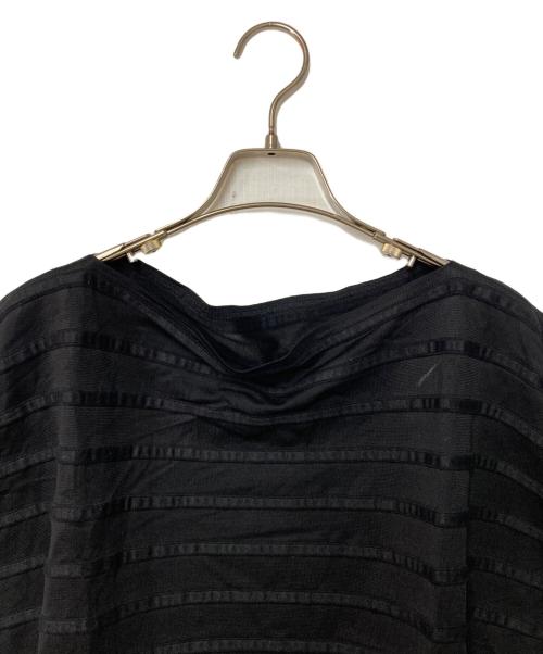 me ISSEY MIYAKE（ミーイッセイ ミヤケ）me ISSEY MIYAKE (ミーイッセイ ミヤケ) ボーダーカットソー ブラック サイズ:Freeの古着・服飾アイテム