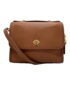 COACHコーチ）の古着「ターンロックショルダーバッグ」｜ブラウン