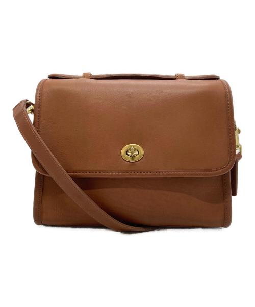COACH（コーチ）COACH (コーチ) ターンロックショルダーバッグ ブラウンの古着・服飾アイテム