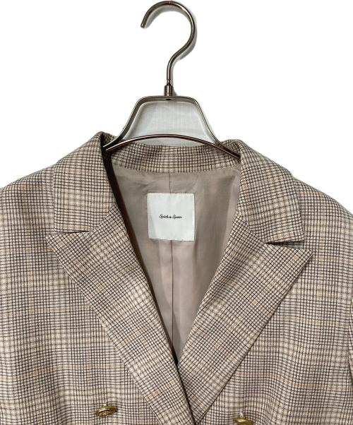 Spick and Span（スピック＆スパン）Spick and Span (スピック＆スパン) ウール先染めダブルジャケット ベージュ サイズ:38の古着・服飾アイテム