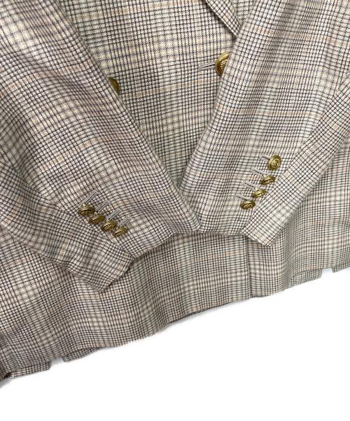 Spick and Span（スピック＆スパン）Spick and Span (スピック＆スパン) ウール先染めダブルジャケット ベージュ サイズ:38の古着・服飾アイテム