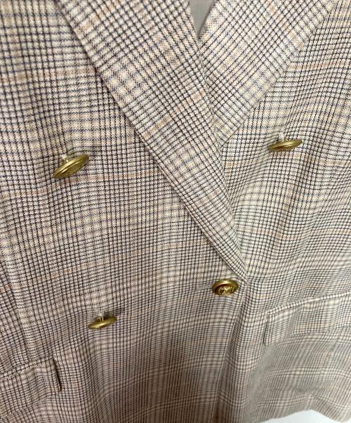 Spick and Span（スピック＆スパン）Spick and Span (スピック＆スパン) ウール先染めダブルジャケット ベージュ サイズ:38の古着・服飾アイテム