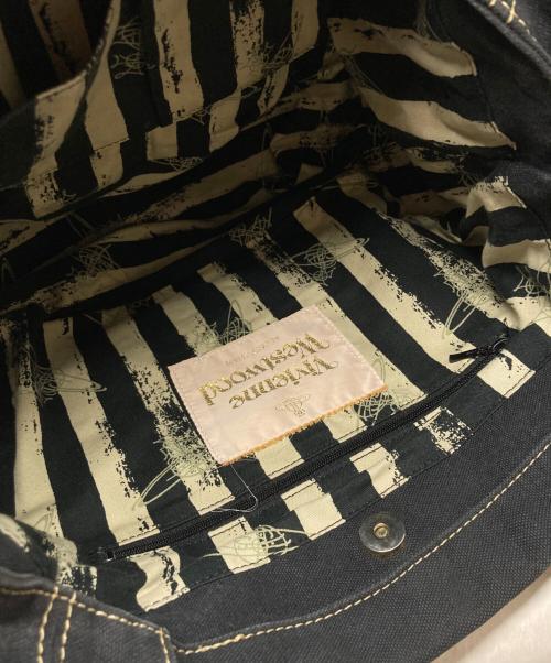 Vivienne Westwood（ヴィヴィアンウエストウッド）Vivienne Westwood (ヴィヴィアンウエストウッド) オーブトートバッグ ブラックの古着・服飾アイテム