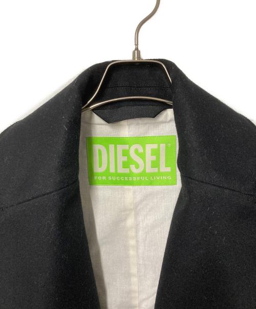 DIESEL（ディーゼル）DIESEL (ディーゼル) ロングコート ブラック サイズ:Lの古着・服飾アイテム