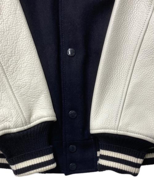 Schott（ショット）Schott (ショット) ウールメルトン レザー スタジアムジャケット ネイビー×ホワイト サイズ:Ｍの古着・服飾アイテム