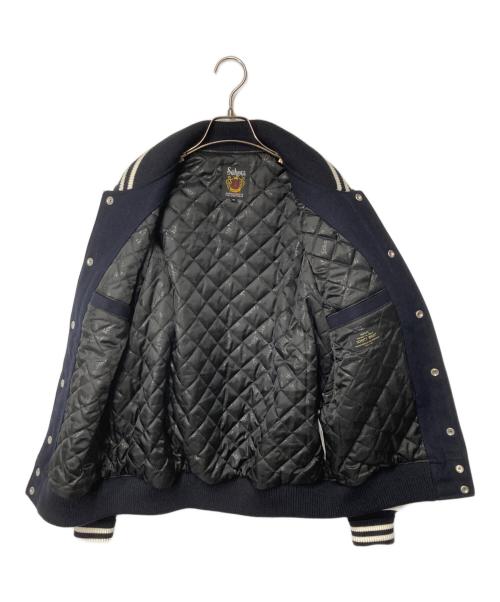 Schott（ショット）Schott (ショット) ウールメルトン レザー スタジアムジャケット ネイビー×ホワイト サイズ:Ｍの古着・服飾アイテム