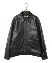 Schott（ショット）の古着「LEATHER TRACKER JACKET」｜ブラック