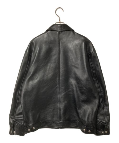 Schott（ショット）Schott (ショット) LEATHER TRACKER JACKET ブラック サイズ:Lの古着・服飾アイテム